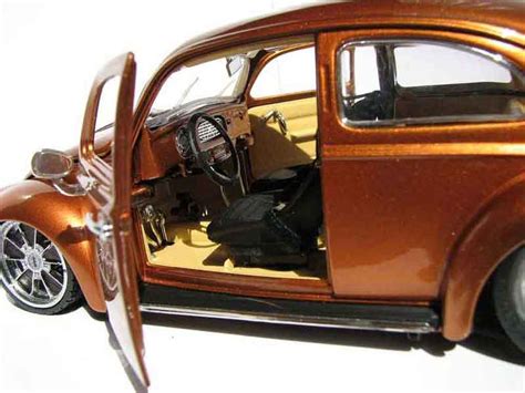 Miniature Volkswagen Kafer 1 18 Burago Coccinelle Ovale Orange Burn