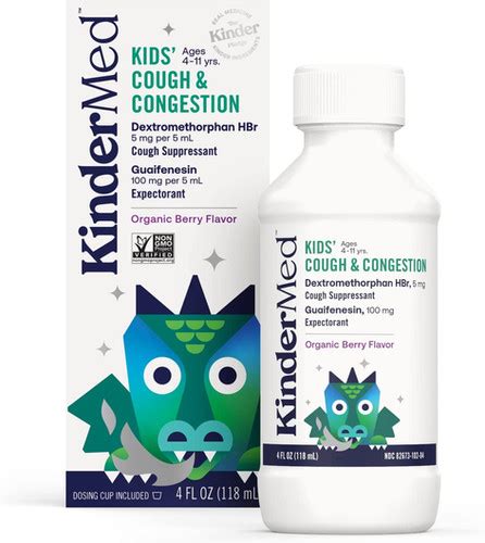 KinderMed Kids' Cough & Congestion Medicine Organic Berry Flavor | VeganMed