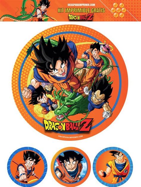 KIT de cumpleaños de DRAGON BALL Goku y Vegeta imprimible GRATIS