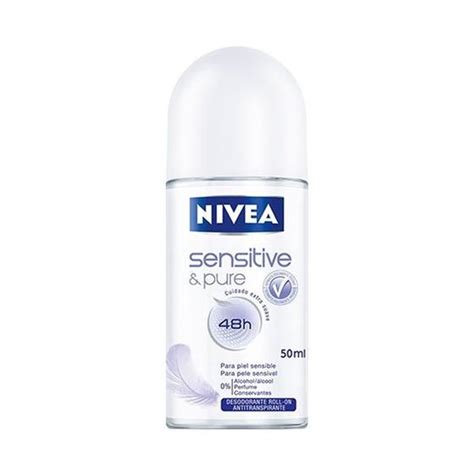 Desodorante Nivea Sem Perfume Sensitive Roll On 50ml Desodorante