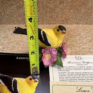 Lot Lenox Fine Porcelain American Goldfinch Lenox Garden Bird