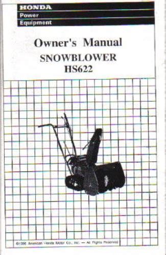 Honda Hs Snowblower Owners Manual