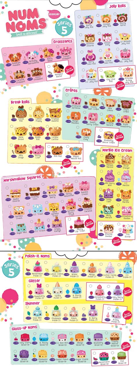 Num Noms Series 5 Collector Guide Checklist List – Kids Time