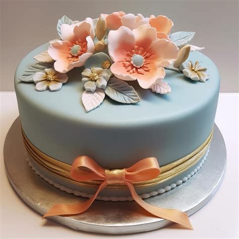 Premium AI Image | Beautiful decorated fondant cake