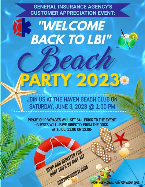 2023 Beach Party Nj General Insurance Agency