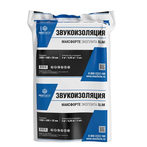 МАКСФОРТЕ ЭКОПЛИТА Slim (1м х 06м х 30мм) 5шт. 3м2 - купить по лучшей ...