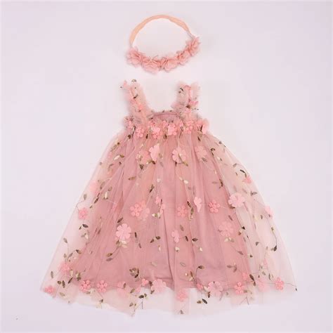 Kleinkind Baby M Dchen Tutu Kleid Rmellose Stickerei Blumen Druck T Ll