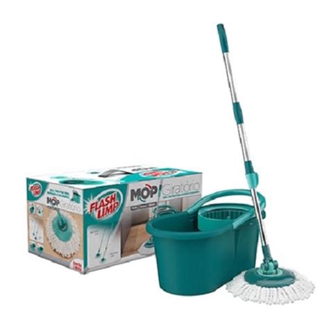 Mop Giratório Flash Limp Limpeza Geral Verde Esmeralda em Promoção na