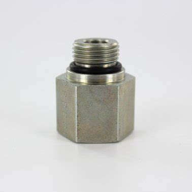 8 1 2 F5OG S Parker SAE Adapter 3 4 16 ORB Male X 1 2 NPT Female Steel