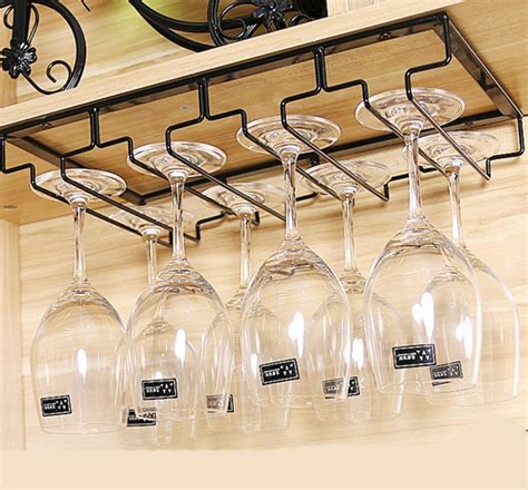 Inverted 4 Row Wine Glass Rack Set Of Two Etsy