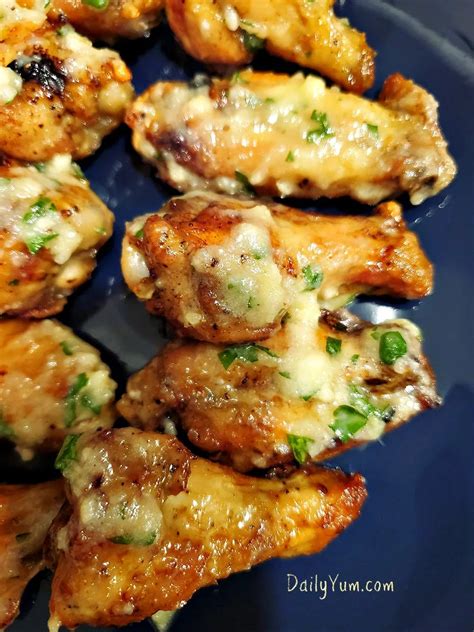 Air Fryer Garlic Parmesan Chicken Wings Butter Daily Yum