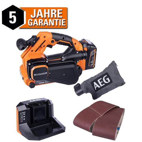 AEG 18V Akku Bandschleifer BHBS18 75BL Set Brushless Schleifmaschine