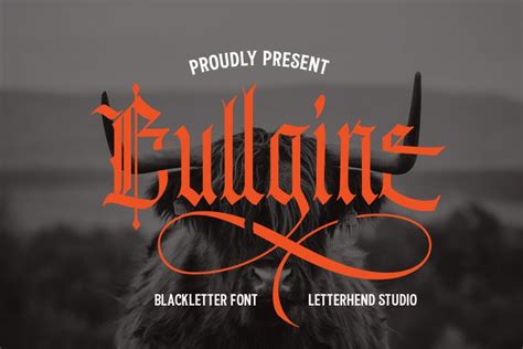 Bullgine Blackletter - Design Cuts