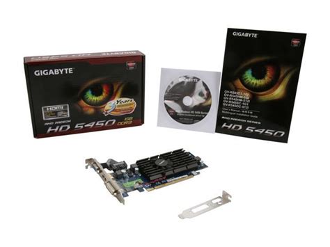 Gigabyte Radeon Hd 5450 Video Card Gv R545d3 1gi Neweggca