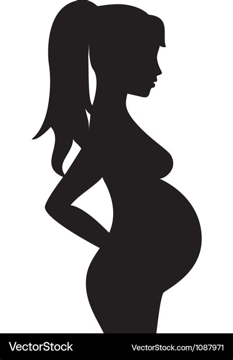 Silhouette Of The Pregnant Woman Royalty Free Vector Image