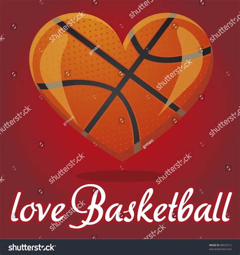 I Love Basketball Vector Illustration Effect 3d 98629712 Shutterstock