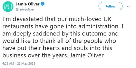 Jamie Oliver Restaurant Chain Collapse Costs 1 000 Jobs Bbc News