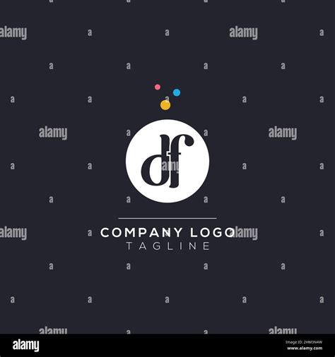 DF Initial Letter Design Vector with bubble Dots. Vector Lettering ...