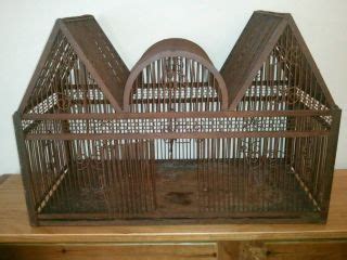 Victorian Antique Bird Cage And Wrought Iron Stand