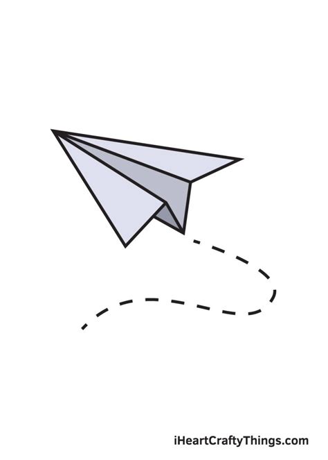 Paper Airplane Drawing - How To Draw A Paper Airplane Step By Step