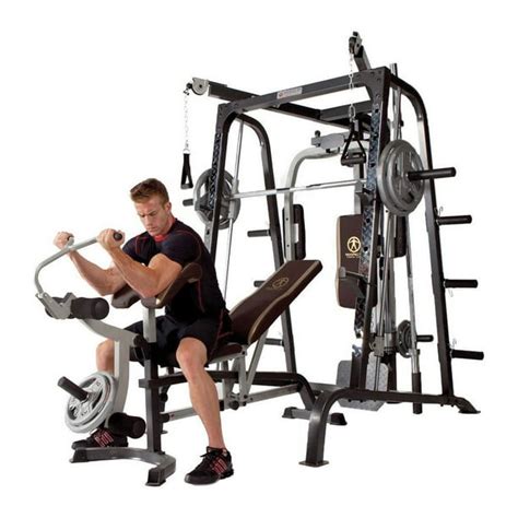Marcy Deluxe Diamond Elite Smith Cage Home Workout Machine Total Body ...
