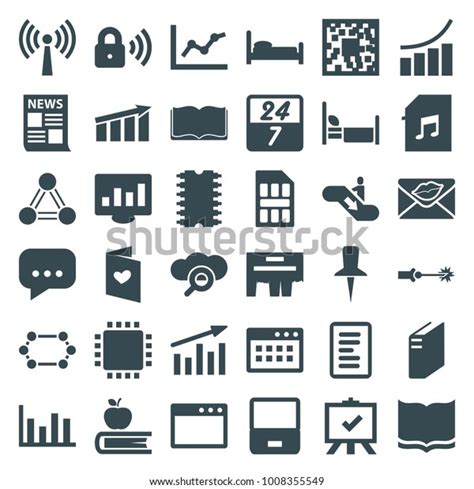 Information Icons Set Editable Filled Stock Vector Royalty Free