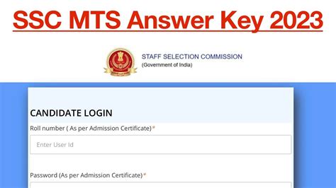 Ssc Mts Answer Key How To Check Mts Score Card