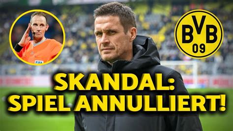 Skandal Bvb Bosse St Rmen Schiedsrichter Kabine Nach Fehlentscheidung