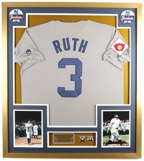 Babe Ruth Yankees Custom Framed Jersey Display With 1927 1932