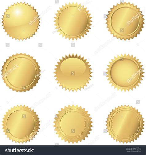 Gold Seals Set Of 9 Different Gold Seals Each Seal Is Grouped