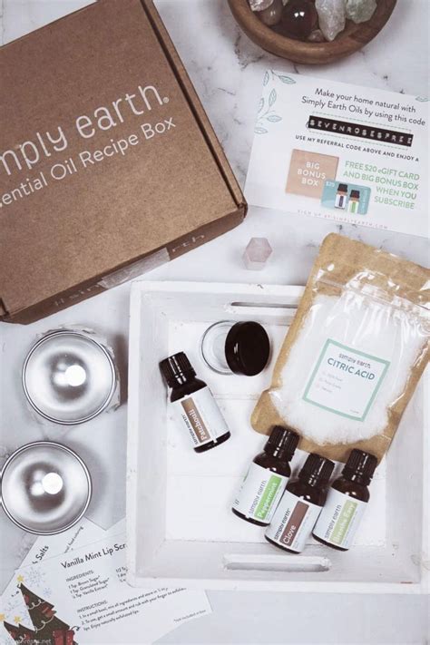 Simply Earth Essential Oil Recipe Box Unboxing Promo Code Seven