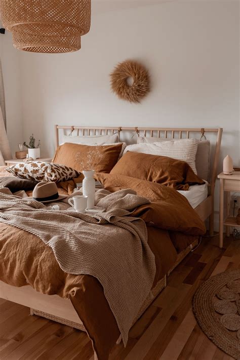 Cinnamon Linen Bedding | Decoração de casa, Idéias de decoração de quartos, Como decorar quarto ...