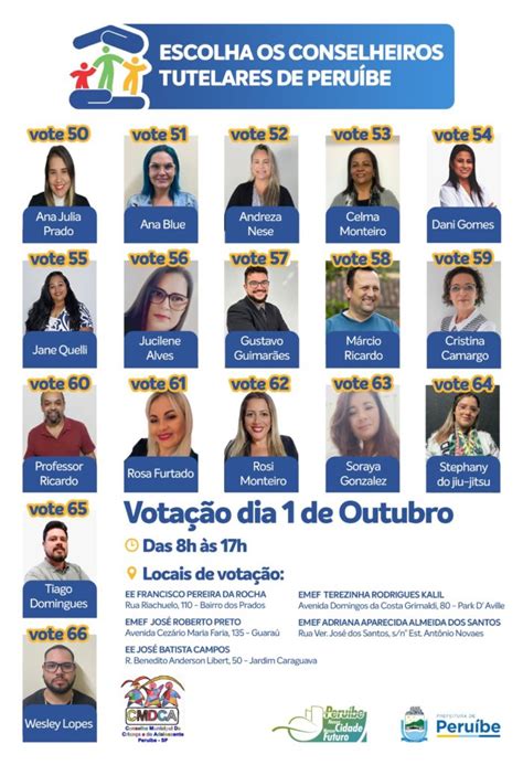 Escolha Dos Conselheiros Tutelares Votação Dia 1 De Outubro Cmdca