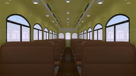 Historical Train Interior Model - TurboSquid 2043345