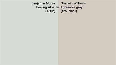 Benjamin Moore Healing Aloe 1562 Vs Sherwin Williams Agreeable Gray