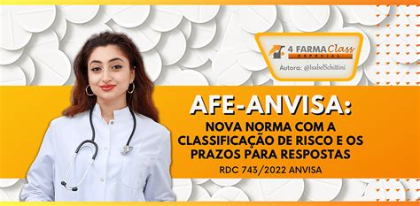 AFE Anvisa Nova Norma a Classificação de Risco e os Prazos para