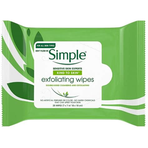 Simple Exfoliating Facial Wipes 25 Each