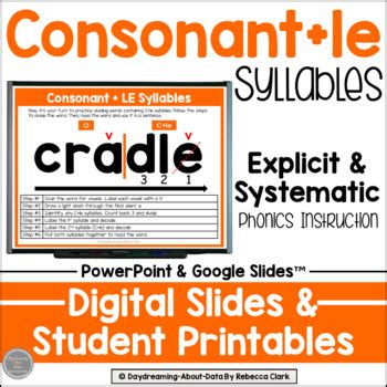 Consonant Le Syllables Structured Literacy Digital Phonics Lessons