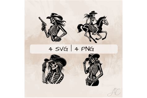 Skeleton Cowgirl Svg Bundle Cowgirl Png Graphic By Artistic Ortex · Creative Fabrica