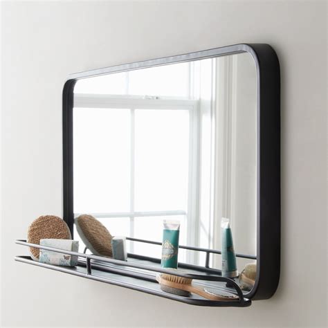 Metal Mirror With Shelf Large Mirror With Shelf Small Bathroom