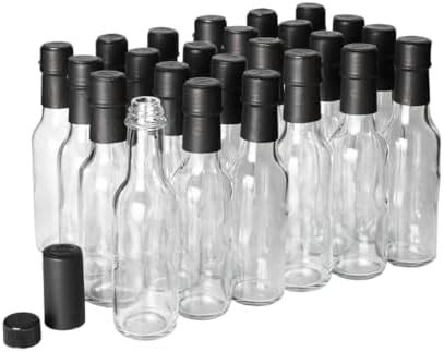 Amazon Maredash Hot Sauce Bottles With Black Caps Pack Oz Empty Glass Bottles Woozy