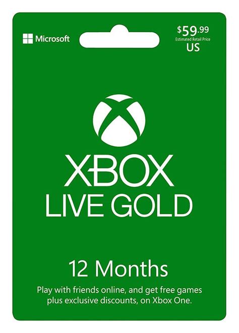Microsoft Xbox Live 12 Month Gold Membership Physical Cardreliable