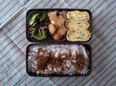 今日の弁当ログ だし巻き玉子×イカ天×蛸と胡瓜の酢の物×ちりめん山椒ふりかけ雑穀ごはん Soichi Kondo Flickr