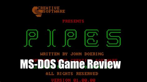 Pipes Ms Dos Game Reviews Youtube