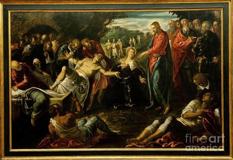 The Raising Of Lazarus 1570s80s Painting By Jacopo Robusti Tintoretto