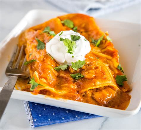 Beef Enchiladas With Rice And Beans