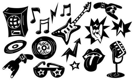 Rock Music Symbols Vector Art, Icons, and Graphics for Free Download