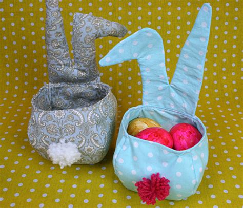 Nähanleitung Stoffkorb Osterkorb mit Hase nähen ostern Pinterest