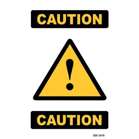 Caution Safety Sign 340x240mm Officemax Nz