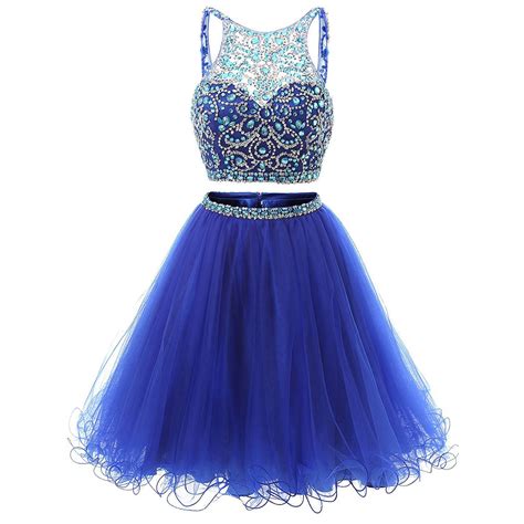 2017 Elegant Blue Short Prom Dresses Blue Prom Dresses Blue Evening Dresses Sexy Formal Prom